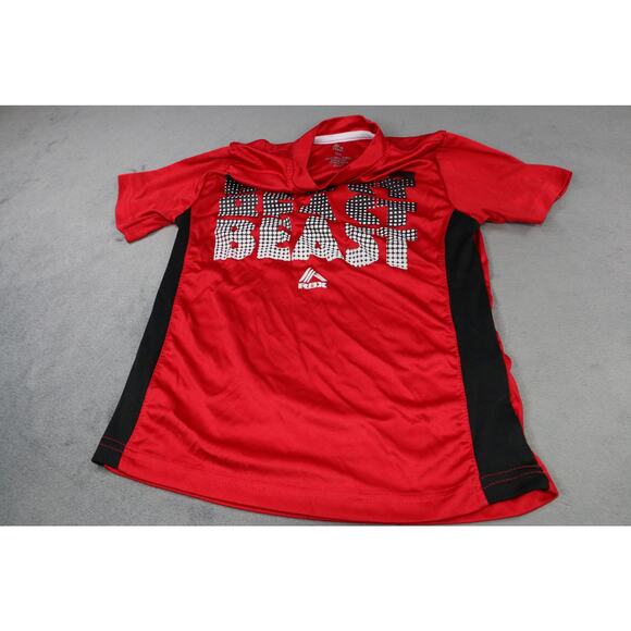 RBX Kids Athletic T-Shirt Red Black “BEAST” Graphic Performance Tee Size 5/6 - Picture 6 of 8